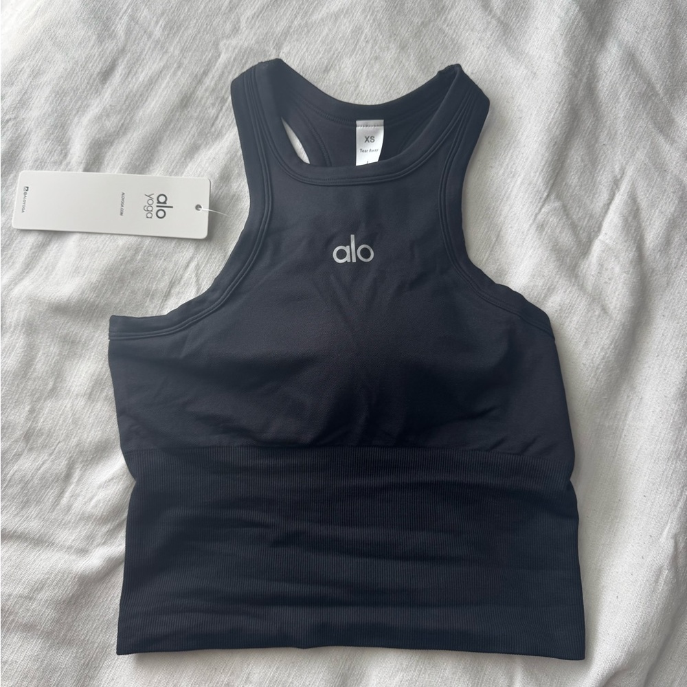 Black Sports Bra Crop Top